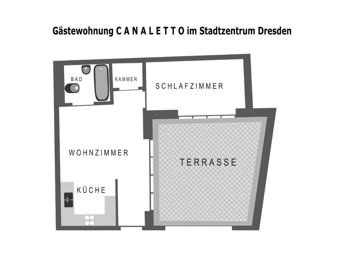Fewo Canaletto Im Stadtzentrum Dresden Dış mekan fotoğraf